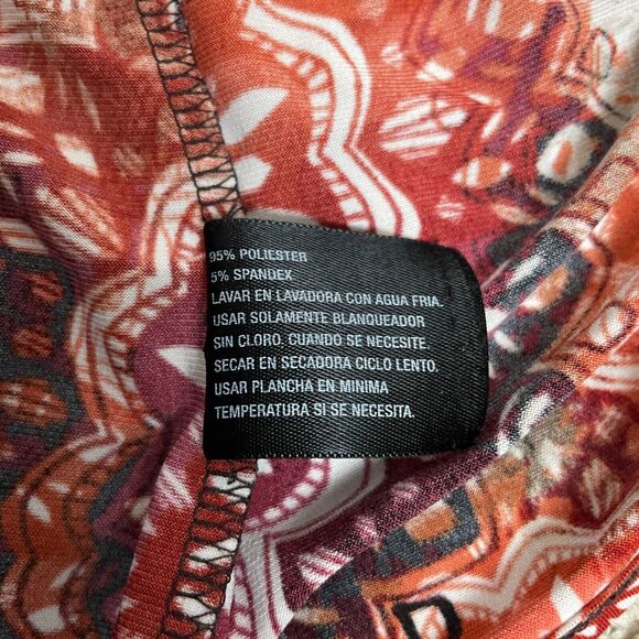 Y2K Top Womens Size Small Brown Orange Floral Babydoll Fairy Grunge Boho - Picture 10 of 12